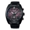 ASTRON Astron GPS Solar Dual-Time 42,7 mm Edição Limitada Preto/Roxo