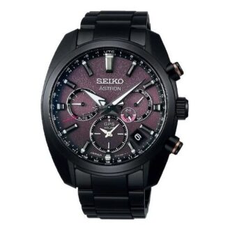 ASTRON Astron GPS Solar Dual-Time 42,7 mm Edição Limitada Preto/Roxo