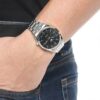 N.º 5 Sports Relógio mecânico com bracelete em aço Preto