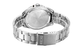 Relógio Business Casual à prova de água com bracelete em aço preto