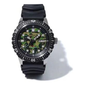 Relógio de mergulho mecânico BAPE X Seiko Crossover