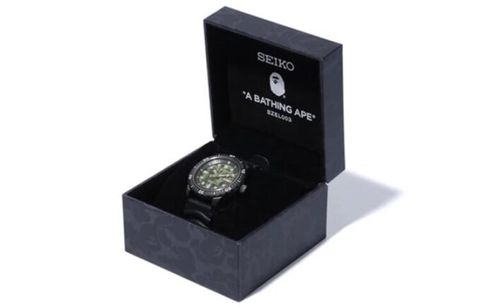 Relógio de mergulho mecânico BAPE X Seiko Crossover