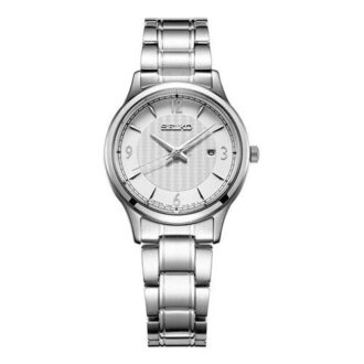 Relógio de quartzo casual de negócios à prova de água com energia solar da série masculina SNE529P1