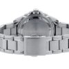 Relógio de quartzo casual-profissional e desportivo com mostrador preto e bracelete prateado
