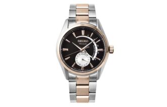 Relógio mecânico de aço com bracelete, estilo business casual