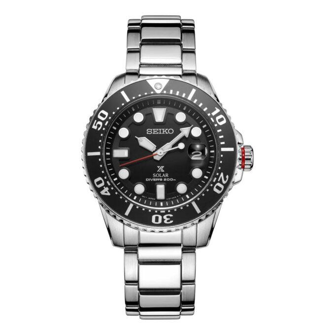 Relógio Solar Casual Black Warrior de 200 m