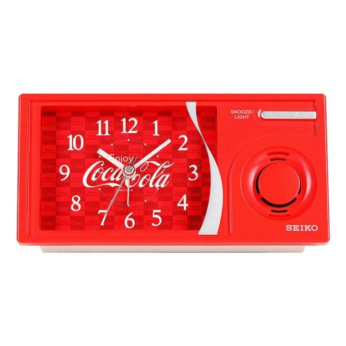 Seiko x Coca-Cola Despertador com Música Silenciosa Vermelho