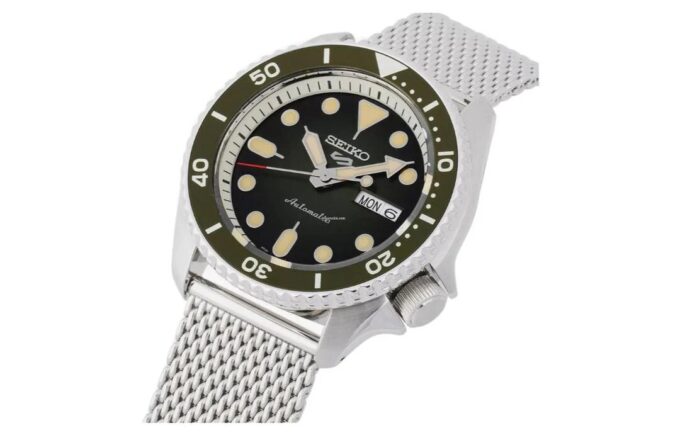 Série 5 100 à prova de água / Desportivo mecânico verde
