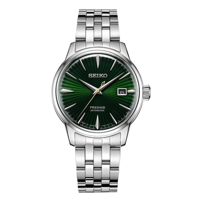 Série Casual, à prova de água, mecânico, retro, verde