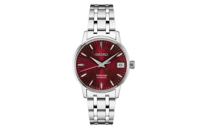 Série Presage Mecânico Prateado/Vermelho