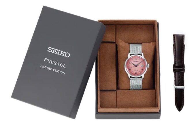 Série Presage Mecânico Rosa