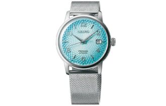 Série Presage Relógio com bracelete em aço Azul