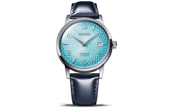Série Presage Relógio com bracelete em aço Azul