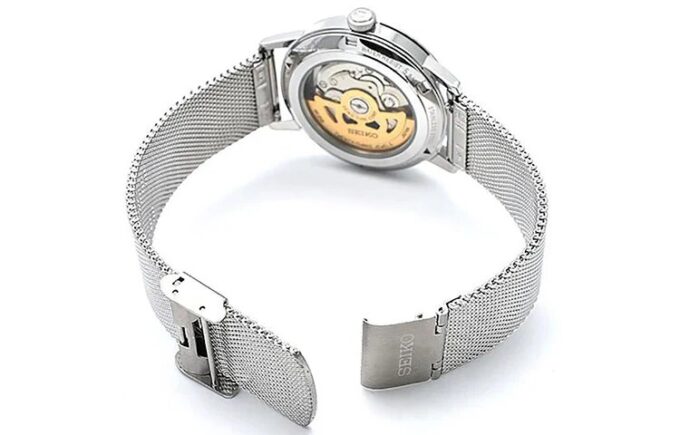 Série Presage Relógio com bracelete em aço Azul