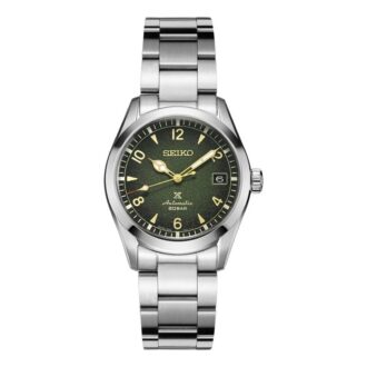 Série Prospex Relógio mecânico de aço com pulseira, resistente à água até 200 metros, movimento 6R35 e mostrador céu estrelado