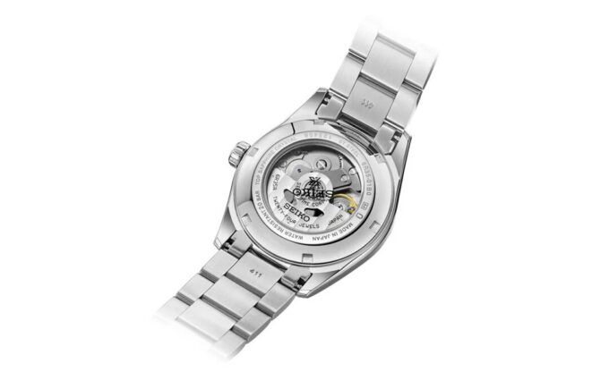 Série Prospex Relógio mecânico de aço com pulseira, resistente à água até 200 metros, movimento 6R35 e mostrador céu estrelado