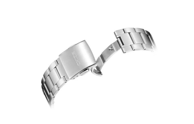 Série Prospex Relógio mecânico de aço com pulseira, resistente à água até 200 metros, movimento 6R35 e mostrador céu estrelado